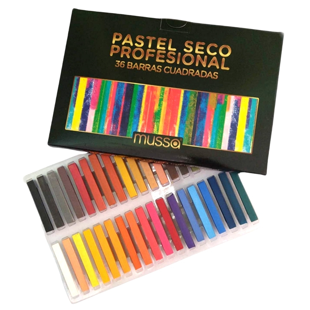 Caja Gises Pastel Profesional Caja con 36 Gises Marca Mussa. 36 Tizas Pastel Profesionales