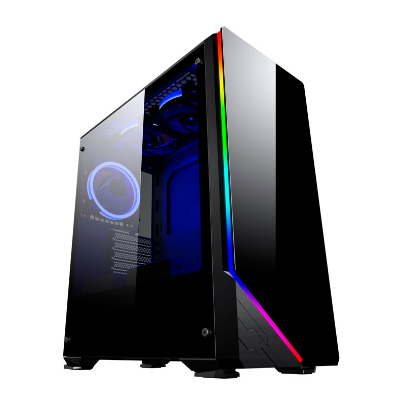 Gabinete Gamer Eagle Warrior Jaguar Sin Fuente Microatx Rgb