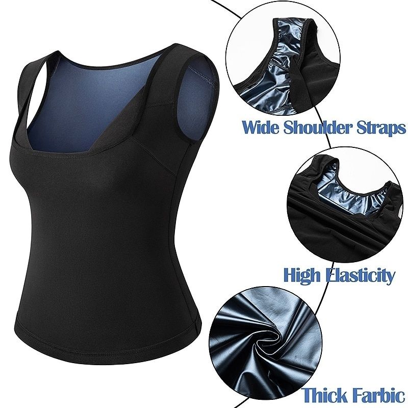 Camiseta sauna para mujer, camiseta reductora y moldeadora de manga corta  para entrenamiento y ejercicio