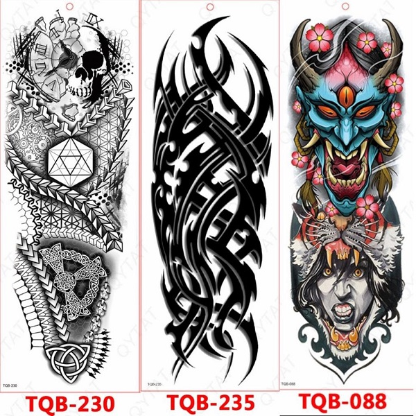 Luce genial y super real con estos tatuajes temporales brazo completo o pierna TQB 