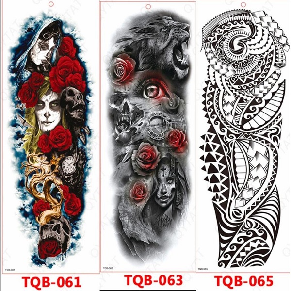 Luce genial y super real con estos tatuajes temporales brazo completo o pierna TQB 