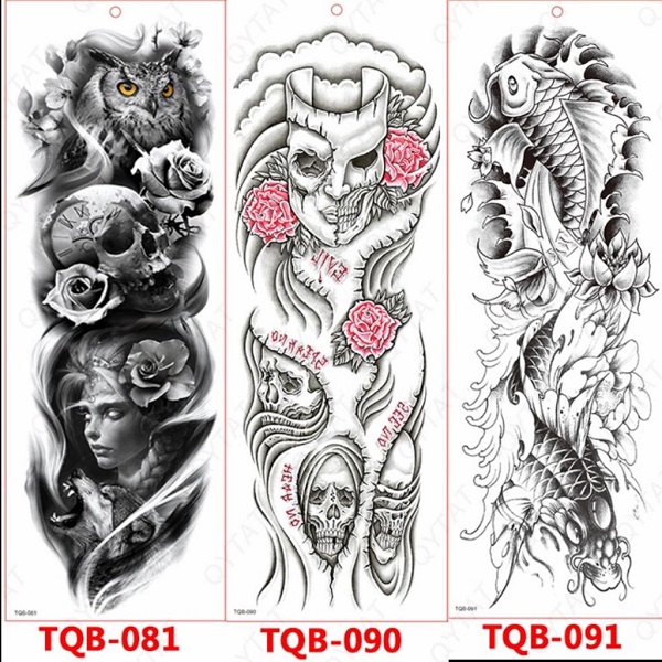 Luce genial y super real con estos tatuajes temporales brazo completo o pierna TQB 