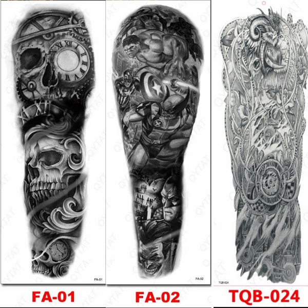 Luce genial y super real con estos tatuajes temporales brazo completo o pierna TQB 