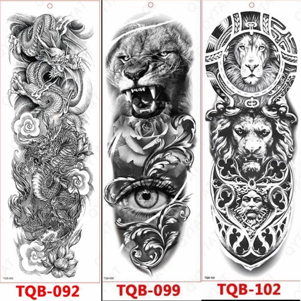 Luce genial y super real con estos tatuajes temporales brazo completo o pierna TQB 