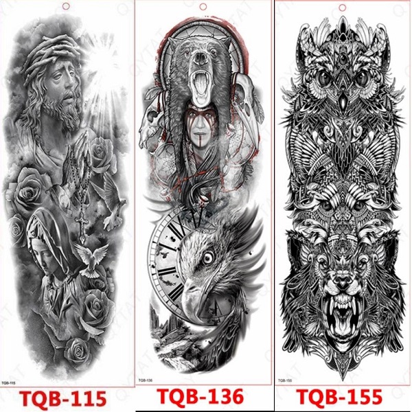 Luce genial y super real con estos tatuajes temporales brazo completo o pierna TQB 