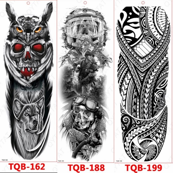 Luce genial y super real con estos tatuajes temporales brazo completo o pierna TQB 