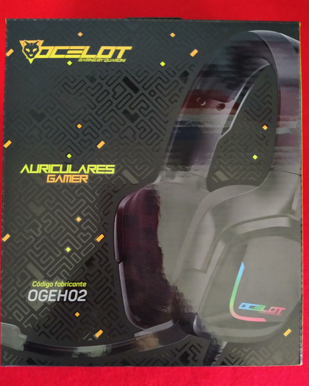 AURICULARES GAMER OVER-EAR DIADEMA NEGRO RGB ALAMBRICOS CONTROL AUDIO MICROFONO AJUSTABLES JUEGOS