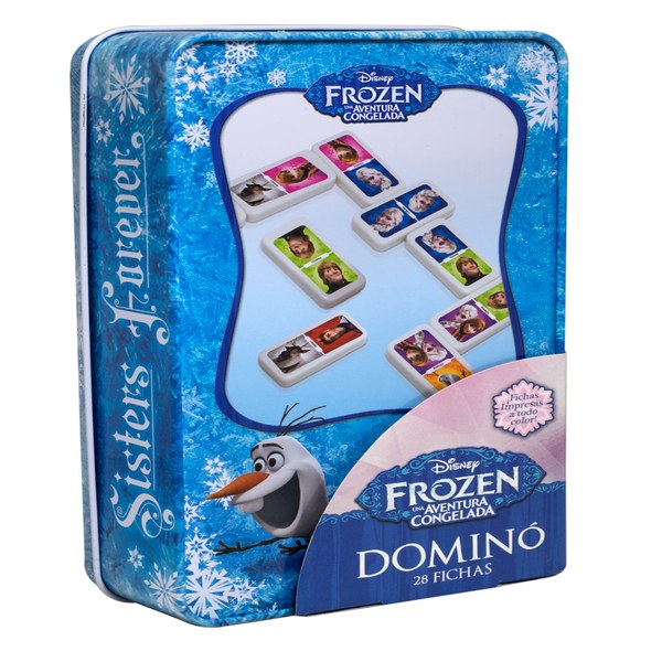 Dominó para Niños en Caja Metálica de Frozen Novelty