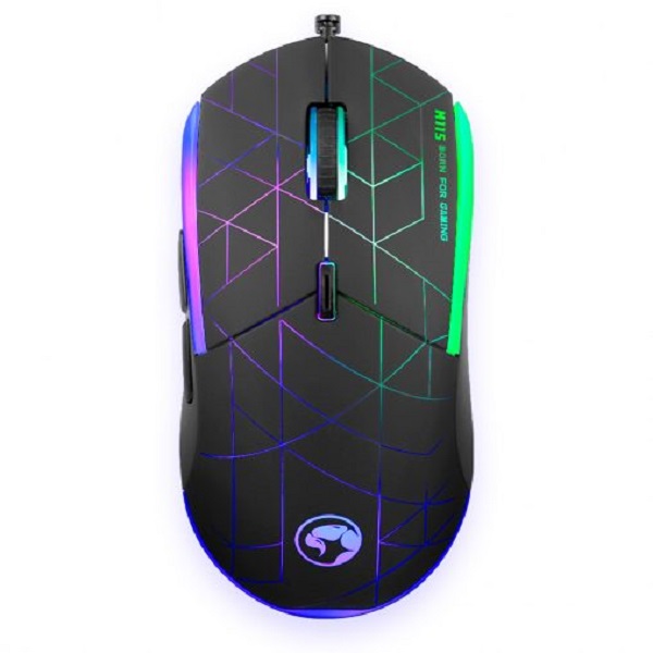 Mouse Gamer Juego Optico 4000 DPI 6 Botones Luz MARVO M115