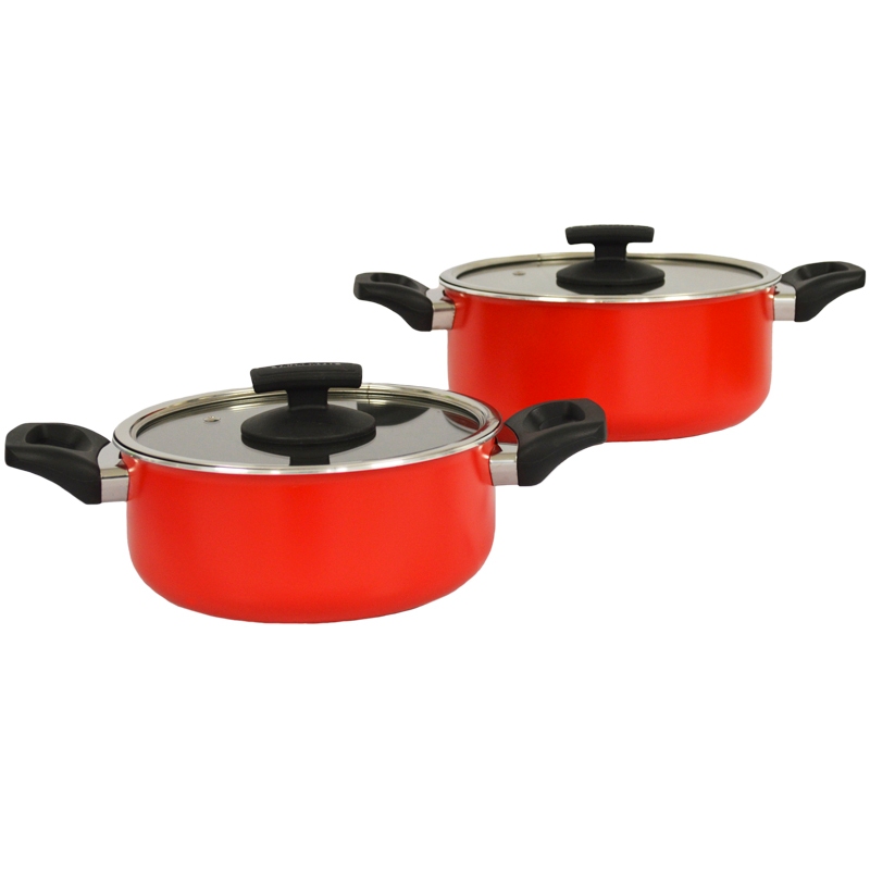 Batería de cocina Tramontina Toronto 20499/730 ROJA 10 piezas END