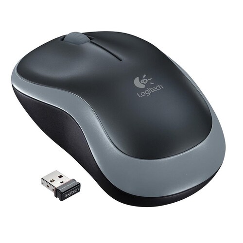 Mouse M185 Negro 2 botones RF inalámbrico Óptico PC Lap 910-002225 Portatil Windows Mac Linux Escuela Oficina