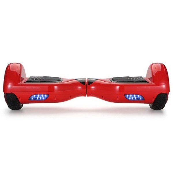 Hoverboard Patineta Eléctrica Scooter de Autobalance con Luz LED Bocina Bluetooth Llantas 6.5" (Rojo/Negro)