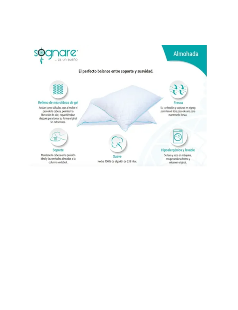 1 SOGNARE NUO ALMOHADA STANDAR SEMI FIRME