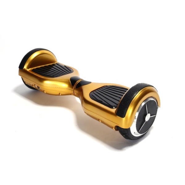 Hoverboard Patineta Eléctrica Scooter de Autobalance con Luz LED Bocina Bluetooth Llantas 6.5" (Dorado/Negro)