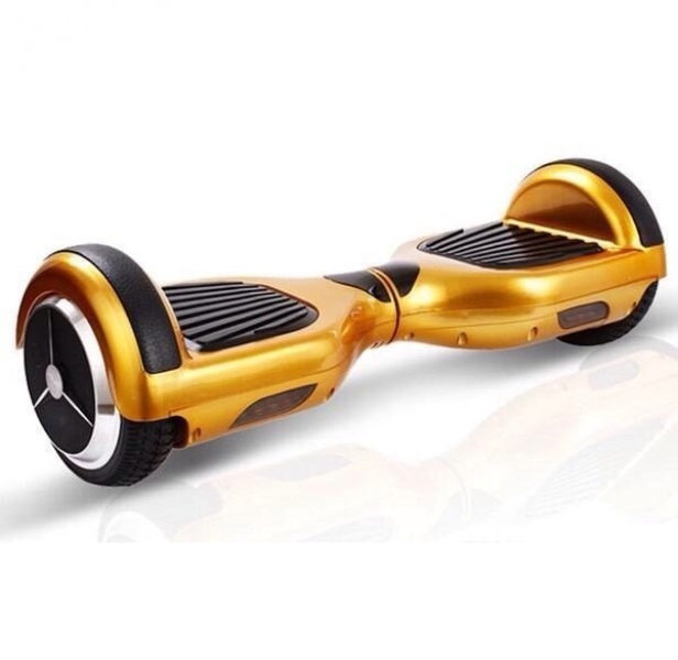 Hoverboard Patineta Eléctrica Scooter de Autobalance con Luz LED Bocina Bluetooth Llantas 6.5" (Dorado/Negro)