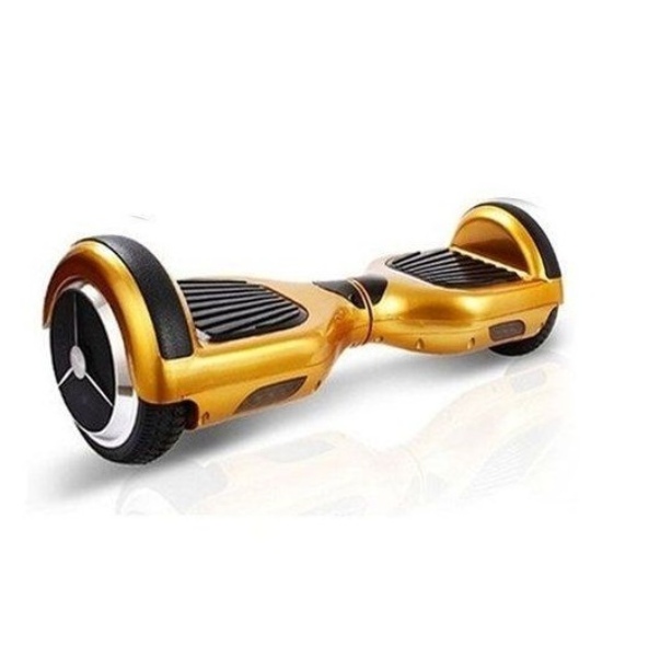 Hoverboard Patineta Eléctrica Scooter de Autobalance con Luz LED Bocina Bluetooth Llantas 6.5" (Dorado/Negro)