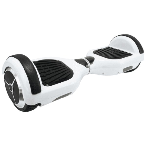 Hoverboard Patineta Eléctrica Scooter de Autobalance con Luz LED Bocina Bluetooth Llantas 6.5" (Blanco/Negro)