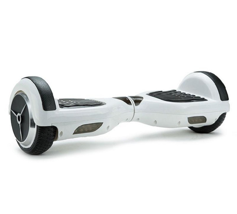 Hoverboard Patineta Eléctrica Scooter de Autobalance con Luz LED Bocina Bluetooth Llantas 6.5" (Blanco/Negro)