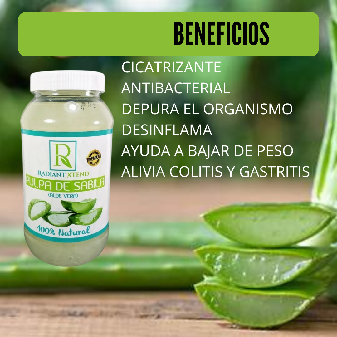 PULPA DE SABILA ORGÁNICA 100% NATURAL (ALOE VERA)