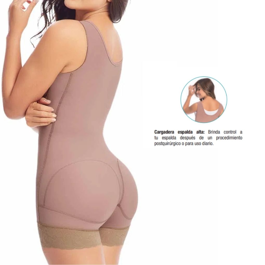 Fajas Colombianas Post-Parto Realce Natural Brasier Parcialmente Removible Compresión media