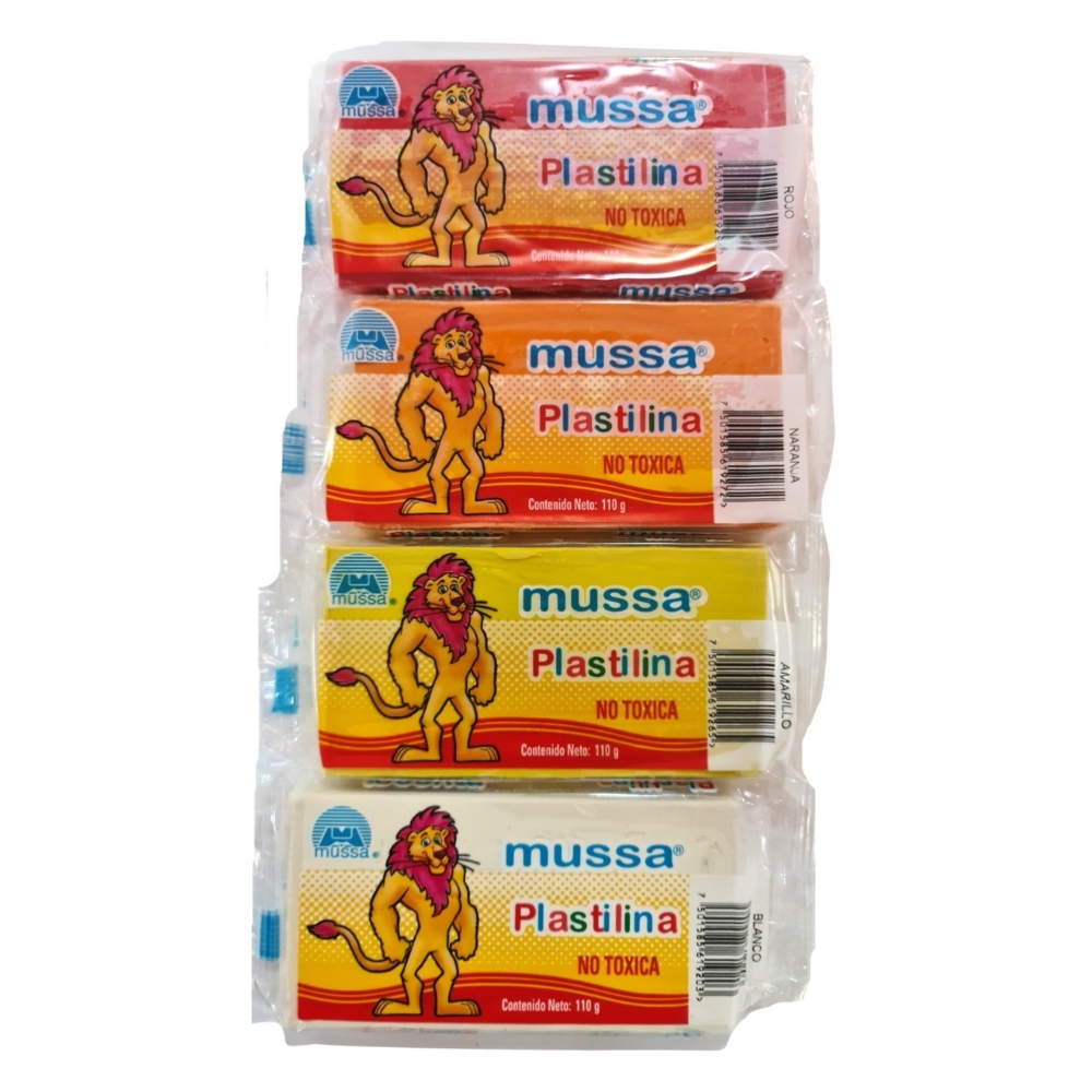 Plastilina Kit Arcoiris Plastilina 8 Colores Arcoiris 110 grs. c/u Marca Mussa
