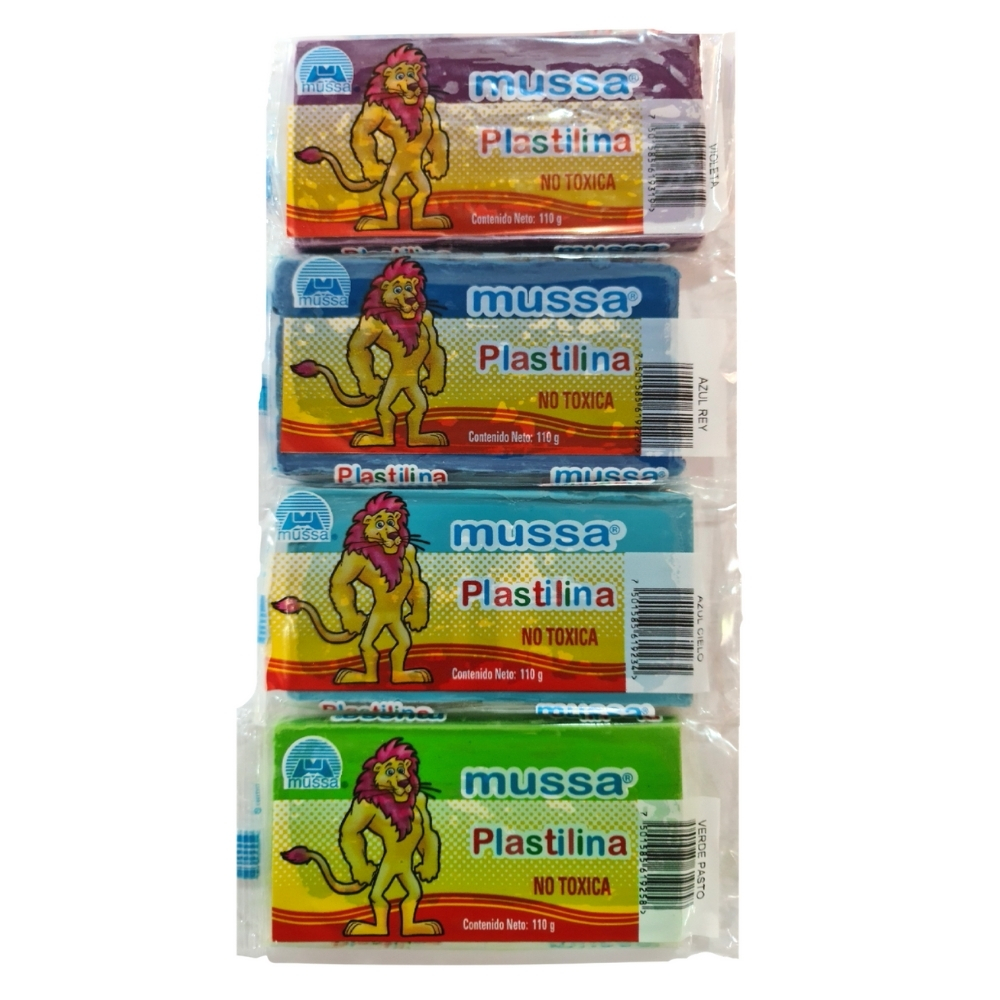 Plastilina Kit Arcoiris Plastilina 8 Colores Arcoiris 110 grs. c/u Marca Mussa