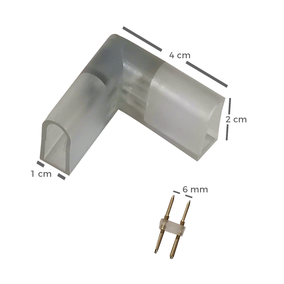 Conector Junta Cople Union Tipo L Mangueras Led Neon