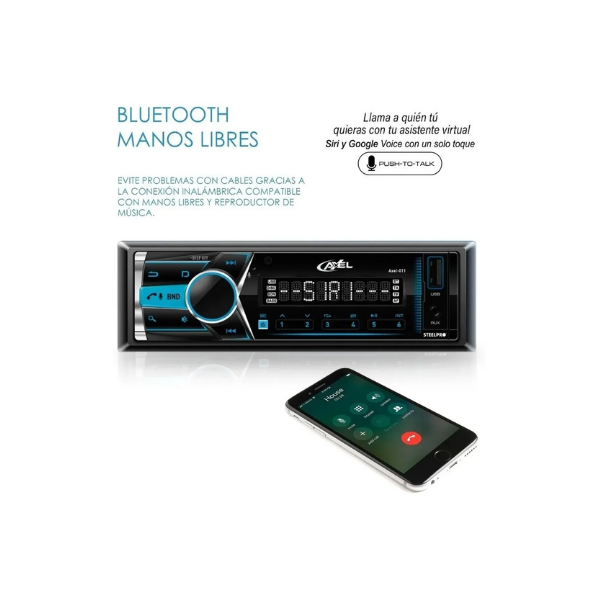 Autoestereo Bluetooth Steelpro Axel-11 Caratula Desmontable