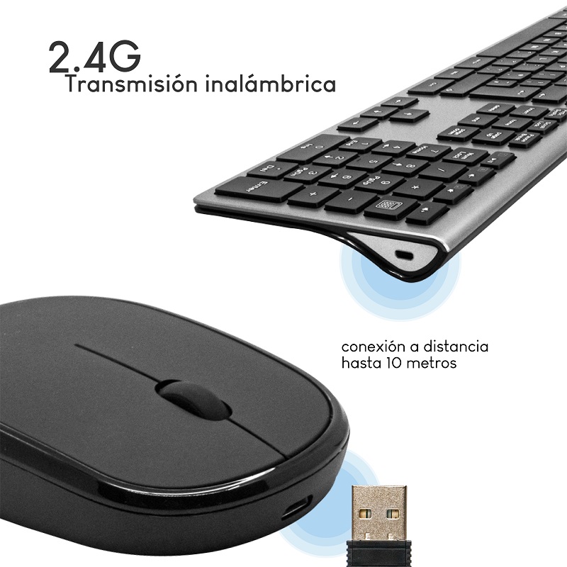 Teclado + Mouse Inalámbricos Wim Zen 2.4ghz Mini Premium