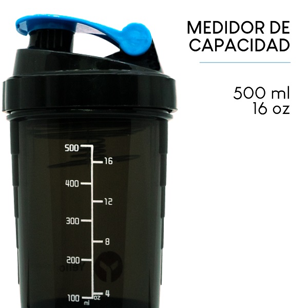 Vaso Shaker Mezclador Para Proteína Agitador.  Azul