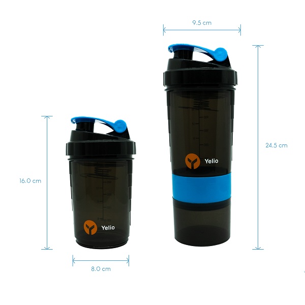 Vaso Shaker Mezclador Para Proteína Agitador.  Azul