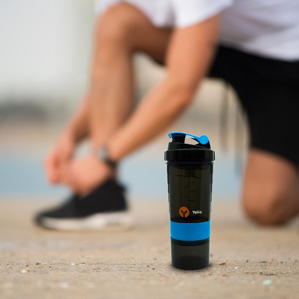 Vaso Shaker Mezclador Para Proteína Agitador.  Azul