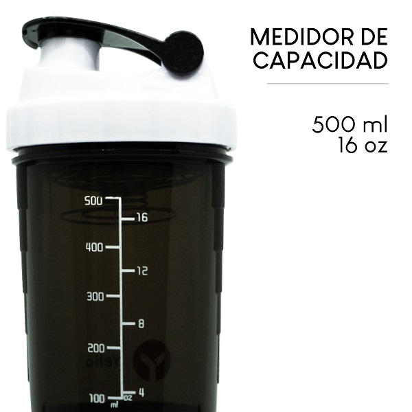 Vaso Shaker Mezclador Para Proteina Agitador. Blanco