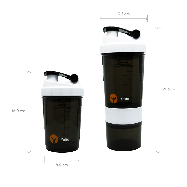 Vaso Shaker Mezclador Para Proteina Agitador. Blanco