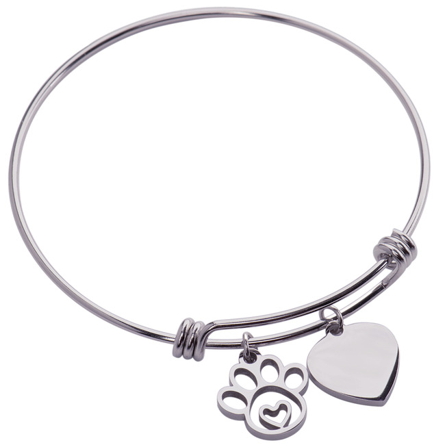 LuckyLy Pulsera Huella de Gato - Plata, Oro