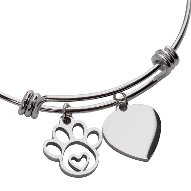 LuckyLy Pulsera Huella de Gato - Plata, Oro