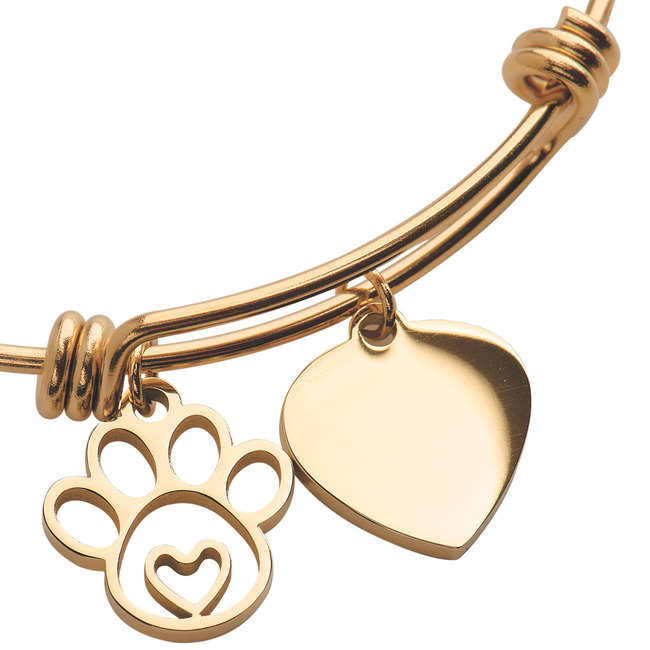 LuckyLy Pulsera Huella de Gato - Plata, Oro