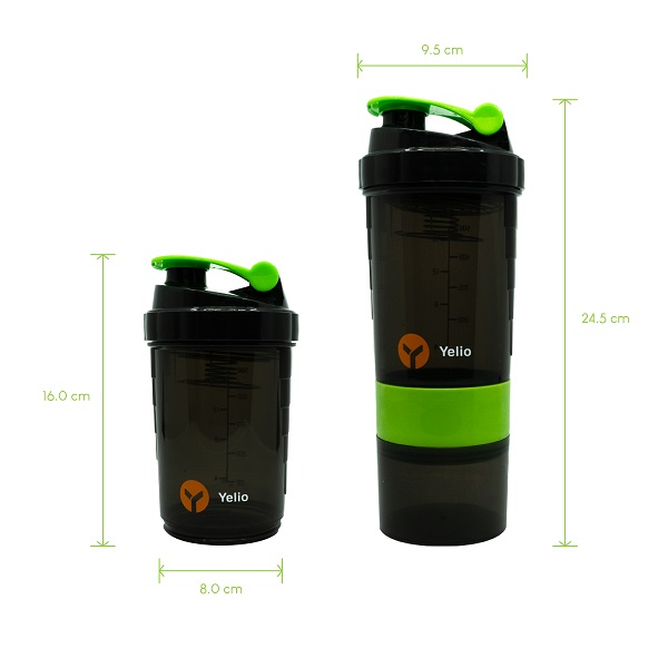 Vaso Shaker Mezclador Para Proteína Agitador. Verde