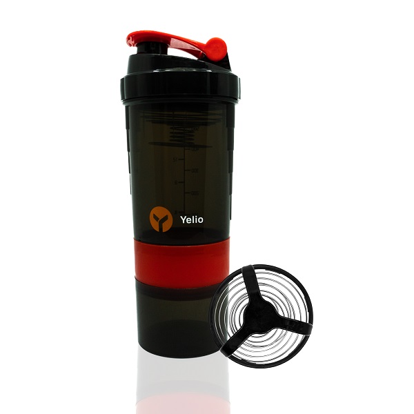 Vaso Shaker Mezclador Para Proteína Agitador. Rojo