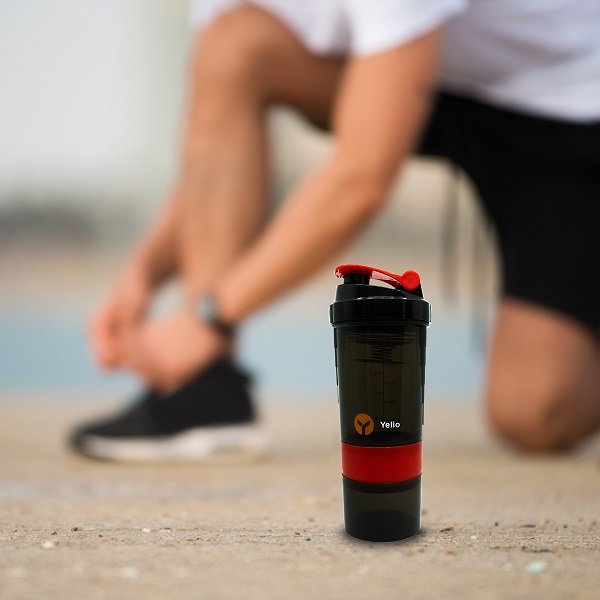 Vaso Shaker Mezclador Para Proteína Agitador. Rojo