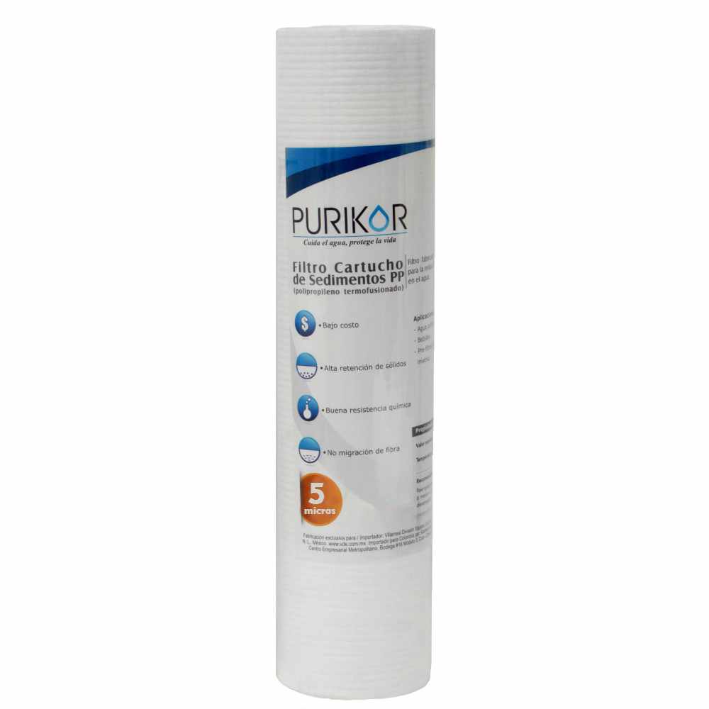 Filtro cartucho de sedimentos Purikor PKCPP 2.5X20X5V