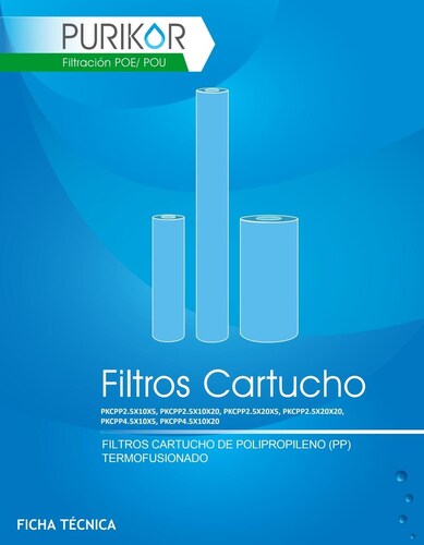 Filtro cartucho de sedimentos Purikor PKCPP 2.5X20X5V