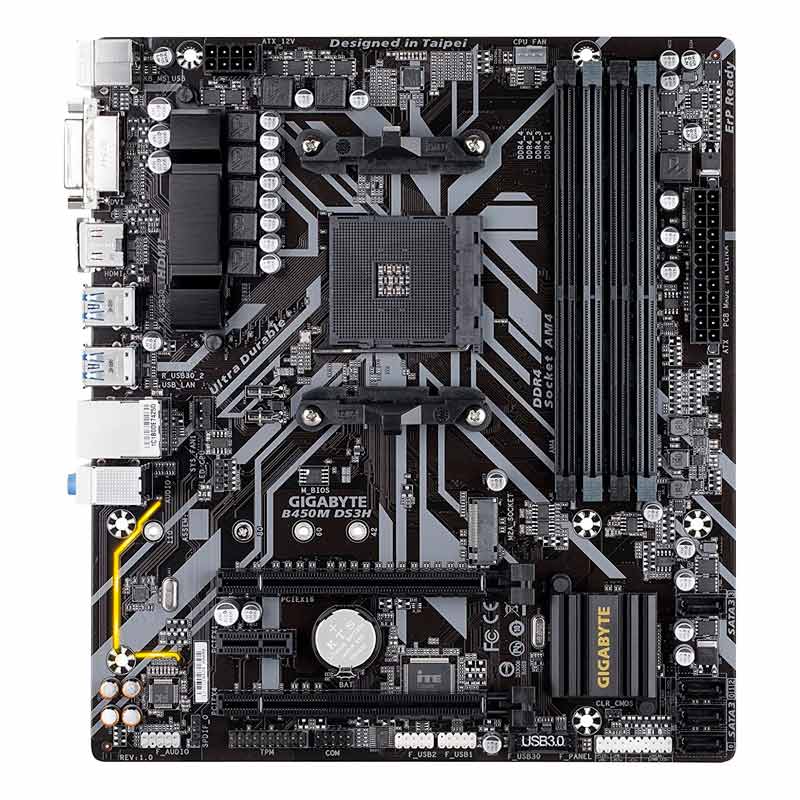  Gigabyte B450M DS3H - Placa base Micro ATX AMD Ryzen AM4, DDR4, PCIe Gen3 M.2