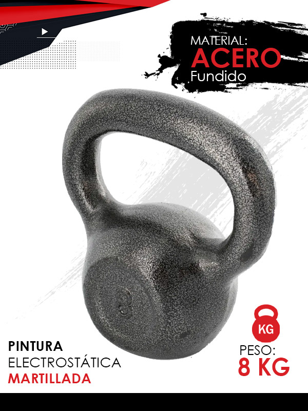 Pesa Rusa Premium De Metal Color Gris Electrostática 8kg / 17,6 LB recubrimiento electrostático