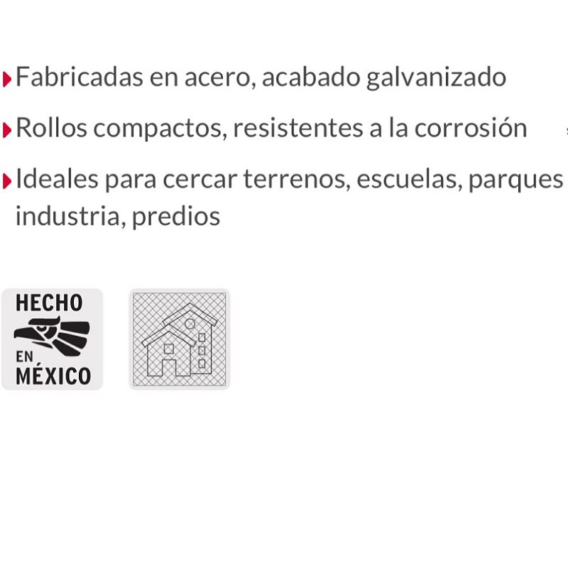 Malla Ciclónica Cal 12.5 Abertura 69x69 1.25x20m cercar  Industria Terreno Casa 