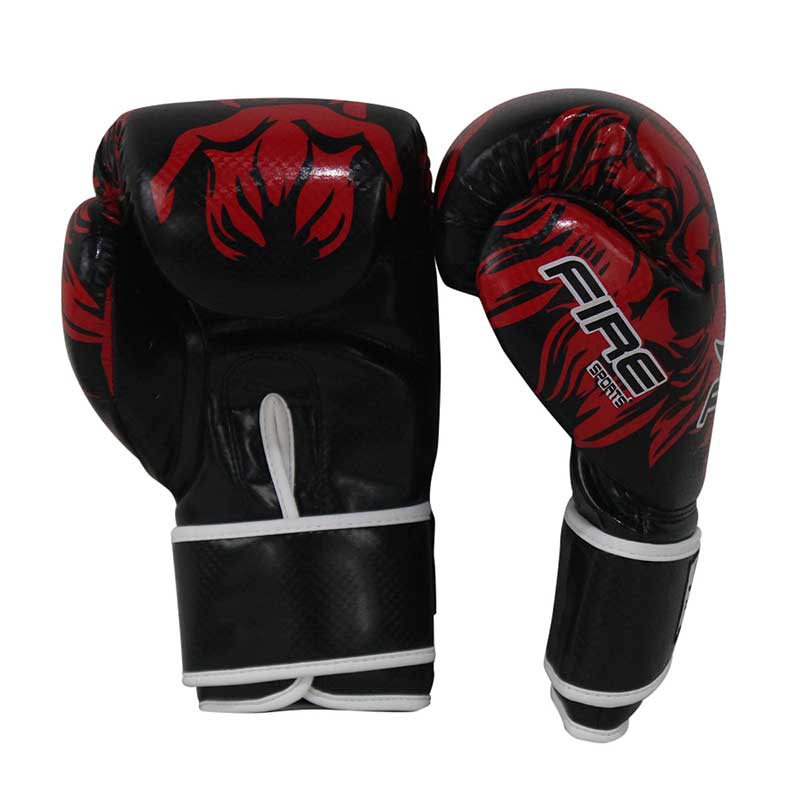 Guantes De Box Fire Sports Pvc Kick Boxing 12oz Tigre