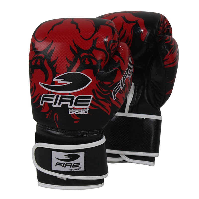 Guantes De Box Fire Sports Pvc Kick Boxing 12oz Tigre