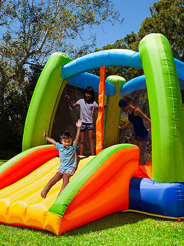 Brincolín Inflable C/ Resbaladilla, Red, Bomba Eléctrica