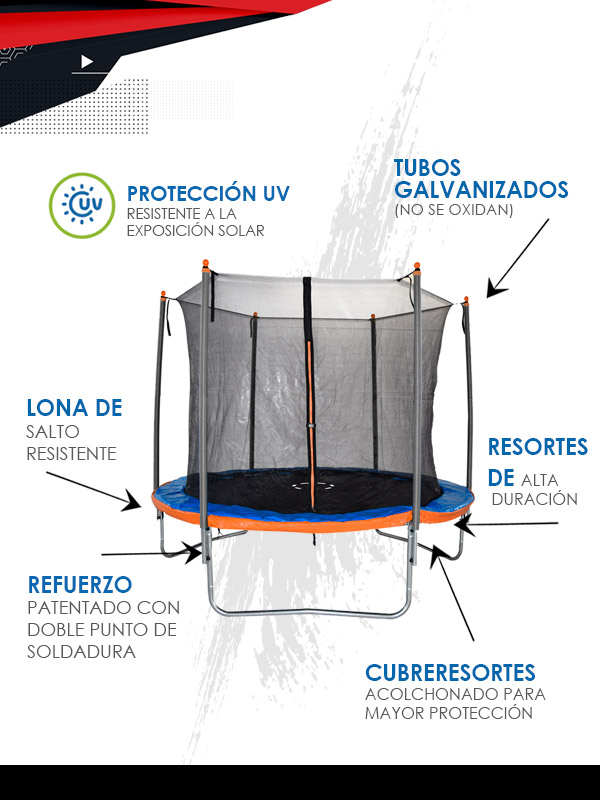 Trampolín Brincolin 6 Pies Reforzado/ Seguridad Máxima
