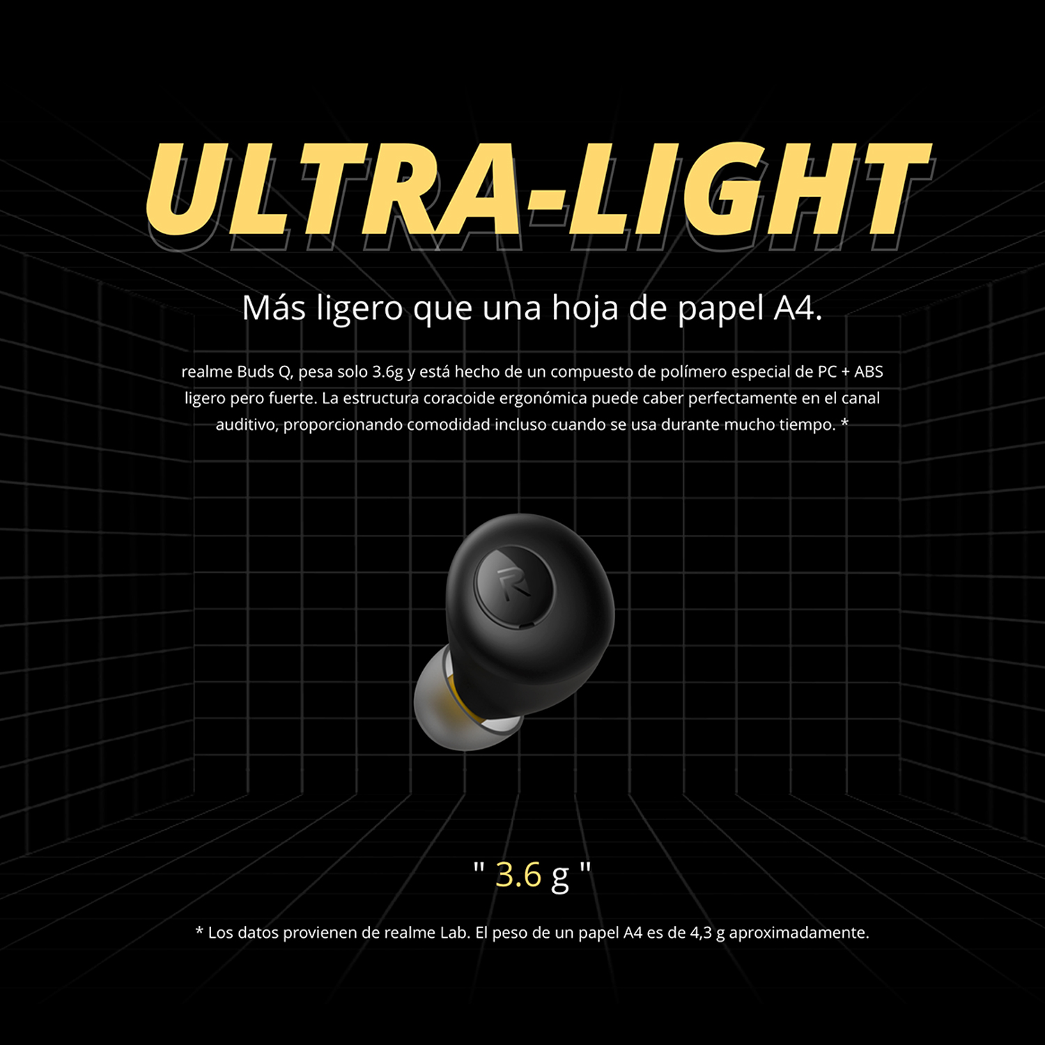 Audífonos Inalámbricos realme Buds Q Bluetooth 5.0 Amarillos